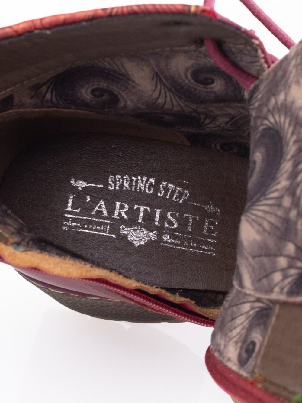 Spring Step L’Artiste Fallinluv Bordeaux Leather LaceUp Boots Size 37 / US 7 - Picture 15 of 16